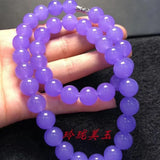 Natural Purple Jadeite Choker Necklace Women Burma Jades Lavender Fine Jewelry