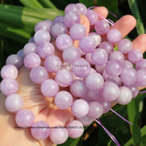 Natural Purple Kunzite 13-13.5mm Round Gem-Stone Bracelet