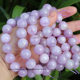 Natural Purple Kunzite 13-13.5mm Round Gem-Stone Bracelet