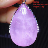 Purple Kunzite Water Drop Pendant Necklace AAAAAA