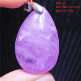 Purple Kunzite Water Drop Pendant Necklace AAAAAA