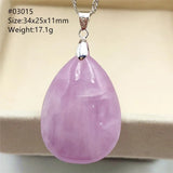 Purple Kunzite Water Drop Pendant Necklace AAAAAA