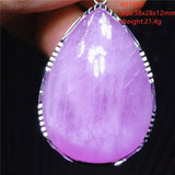Purple Kunzite Water Drop Pendant Necklace AAAAAA