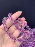 Lavender Amethyst Quartz Crystal Bracelet 8.5mm Round Beads Woman Men