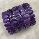 Natural Purple Lepidolite Bracelet Stone Jewelry Bangle