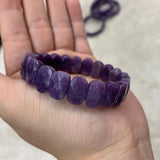 Natural Purple Lepidolite Bracelet Stone Jewelry Bangle