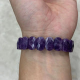 Natural Purple Lepidolite Bracelet Stone Jewelry Bangle