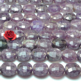 Natural Purple Lepidolite Faceted Coin Beads Gemstone DIY Jewelry Making