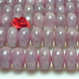 Natural Purple Lepidolite Smooth Rondelle Loose Beads Gemstone
