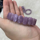 Genuine Purple Lepidolite Stone Beads Bracelet