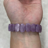 Genuine Purple Lepidolite Stone Beads Bracelet
