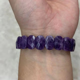 Purple Lepidolite Stone Bracelet Natural Gemstone Bangle