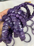 Purple Lepidolite Stone Bracelet Energy Academic Jewelry