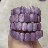 Purple Lepidolite Stone Bracelet Energy Academic Jewelry