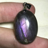 Labradorite Pendant Silver Crystal Healing Gift 25x17x7mm
