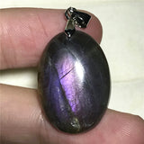 Labradorite Pendant Silver Crystal Healing Gift 25x17x7mm