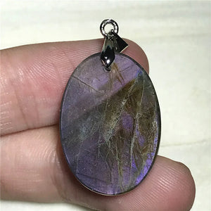 Labradorite Pendant Silver Crystal Healing Gift 25x17x7mm