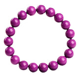 Purple Phosphosiderite Bracelet Healing Crystal Beads Stretch 7-11mm