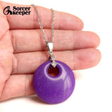 Natural Purple Phosphosiderite Pendant Jewelry Healing Love Gift Crystal