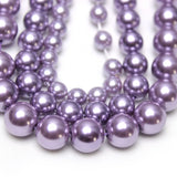 Purple Shell Pearl Round Spacer Beads for Jewelry Making 15''