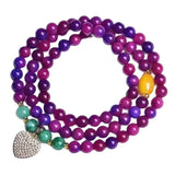 Purple Sugilite Chalcedony Jades Stone Beads Jewelry Making