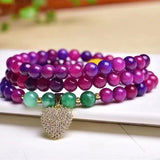 Purple Sugilite Chalcedony Jades Stone Beads Jewelry Making