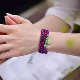 Purple Sugilite Chalcedony Jades Stone Beads Jewelry Making