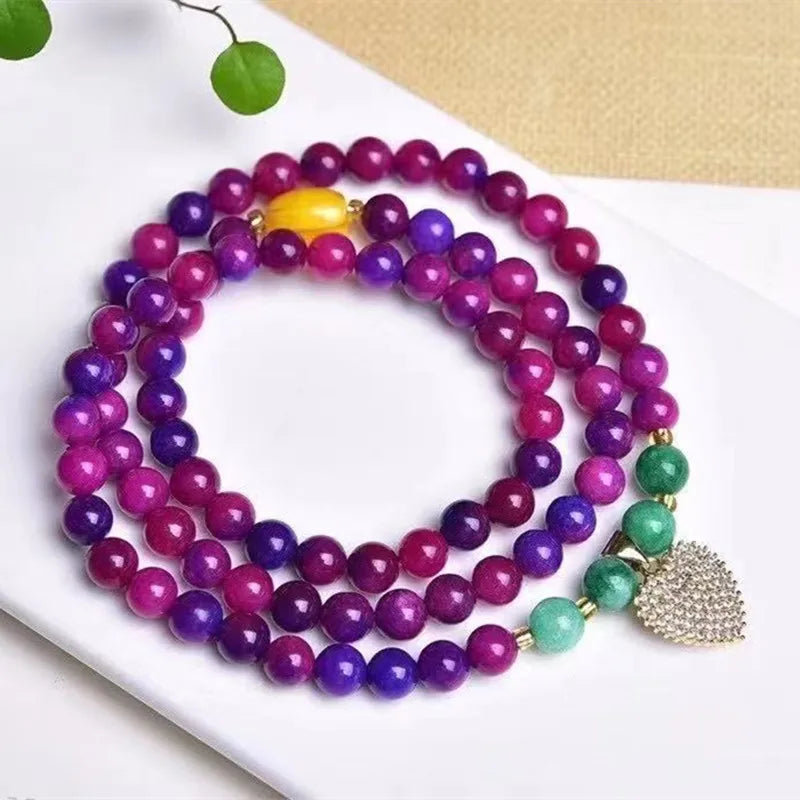 Purple Sugilite Chalcedony Jades Stone Beads Jewelry Making
