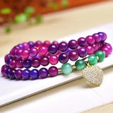 Purple Sugilite Chalcedony Jades Stone Beads Jewelry Making