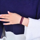 Purple Teeth Garnet Bracelet, Natural Crystal, Brazil Circle, Ukraine Woman