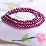 Purple Teeth Garnet Bracelet, Natural Crystal, Brazil Circle, Ukraine Woman