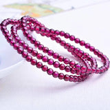 Purple Teeth Garnet Bracelet, Natural Crystal, Brazil Circle, Ukraine Woman