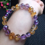 Ametrine Clear Faceted Beads Bracelet 9mm