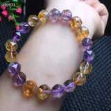 Ametrine Clear Faceted Beads Bracelet 9mm