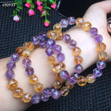 Ametrine Clear Faceted Beads Bracelet 9mm
