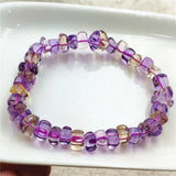 Natural Ametrine Quartz Abacus Beads Bracelet 8mm Men Women Gemstone Bracelet