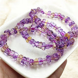 Natural Ametrine Quartz Abacus Beads Bracelet 8mm Men Women Gemstone Bracelet