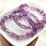 Natural Ametrine Quartz Abacus Beads Bracelet 8mm Men Women Gemstone Bracelet