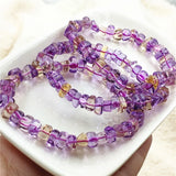 Natural Ametrine Quartz Abacus Beads Bracelet 8mm Men Women Gemstone Bracelet