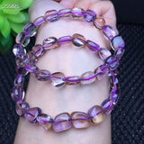 Natural Ametrine Quartz Beads Bracelet 8.3x9.2mm Clear Oval Beads