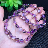 Natural Ametrine Quartz Beads Bracelet 8.3x9.2mm Clear Oval Beads