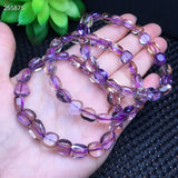 Natural Ametrine Quartz Beads Bracelet 8.3x9.2mm Clear Oval Beads