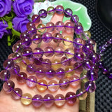 Natural Ametrine Quartz Beads Bracelet Women 9mm Oval Beads