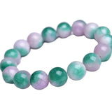 Purple & Jade Chalcedony Beaded Bracelet Women 8-12 mm DIY Accessories