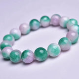 Purple & Jade Chalcedony Beaded Bracelet Women 8-12 mm DIY Accessories