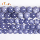 Natural Purple Angelite Stone Beads for Jewelry Making 4-12mm