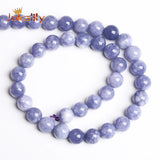 Natural Purple Angelite Stone Beads for Jewelry Making 4-12mm