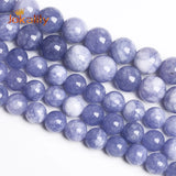 Natural Purple Angelite Stone Beads for Jewelry Making 4-12mm