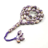 Purple Shell Tasbih Prayer Beads 33 Beads Tespih Islam Bracelet
