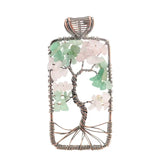 Natural Purple Opal Chakra Life Tree Pendant Necklace for Women
